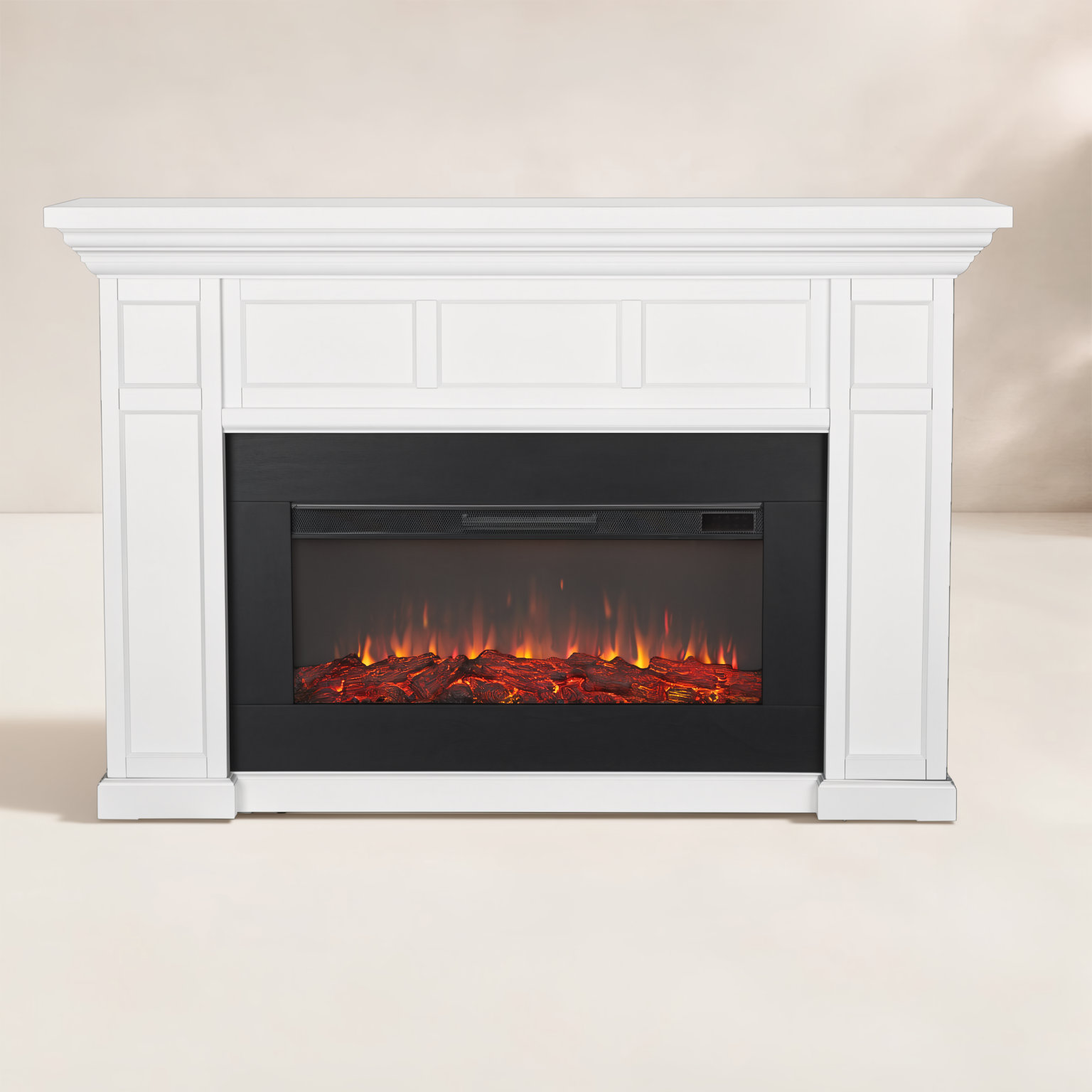 Real Flame® Alcott Electric Fireplace, White, Standard