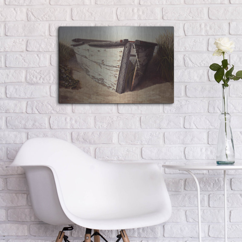 "Bateau blanc II" par Karl Soderlund, H 16 po x l 24 po