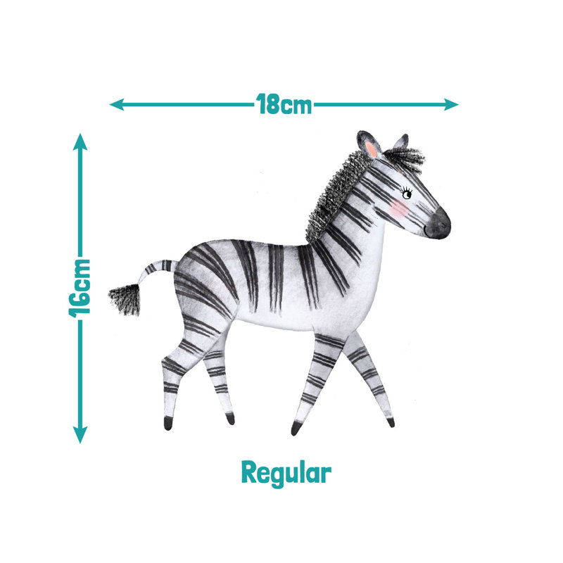 Cute Safari Wall Sticker Pack, 100cm H x 100cm W