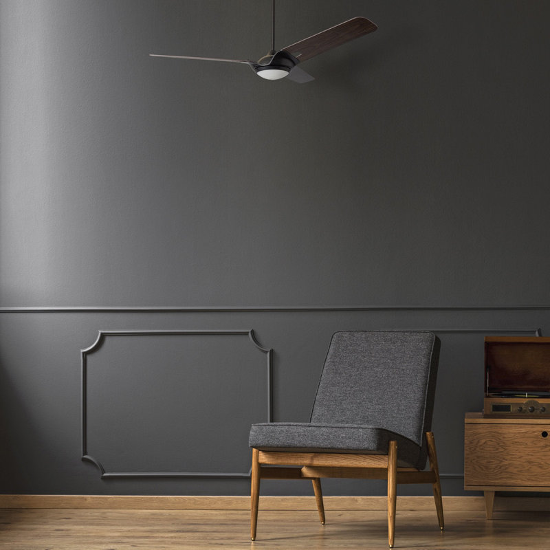 Ventilateur de plafond intelligent intérieur / extérieur Hoffen, ensemble d'éclairage à DEL à intensité variable et télécommande, fonctionne avec l'assistant Google, Amazon Alexa et les raccourcis Siri.