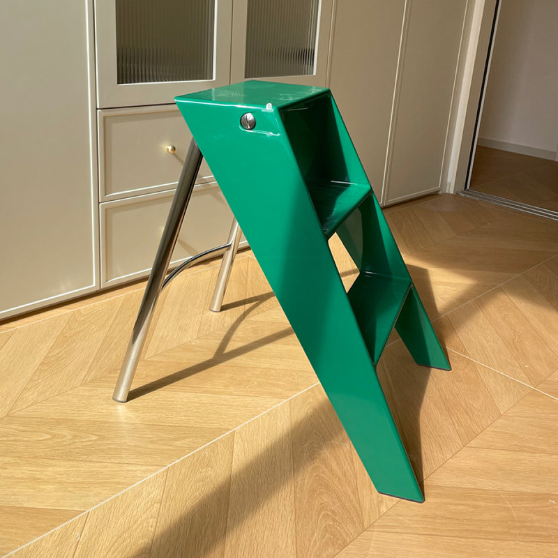 Home Échelle pliante Cadre d'intérieur (vert) Tabouret pliant multifonctionnel épais