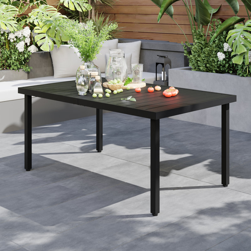 Rectangular Steel Outdoor Dining Table