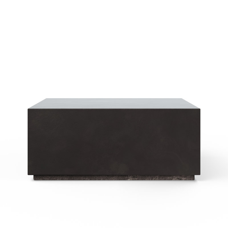 Mixx Bloc Coffee Table, 16.5" H x 39.5" W x 39.5" D, Lava Brown