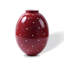 Vases de table en céramique rouge à pois faits à la main