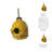 Yellow Stoneware Honeycomb Bird Feeder