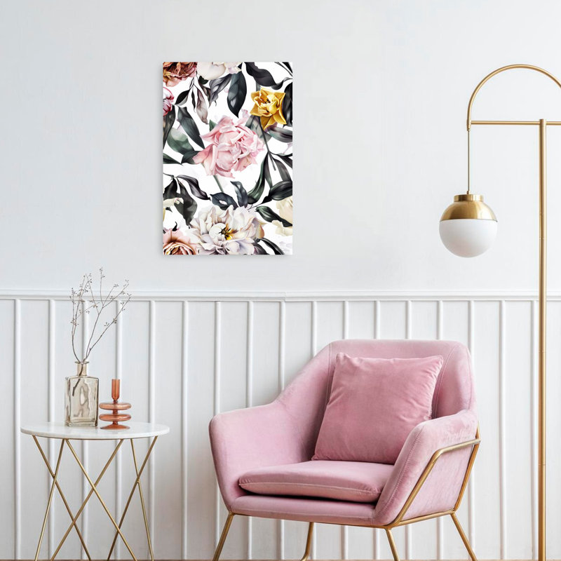Art mural discret, élégant et délicat classique, H 24 po x l 16 po