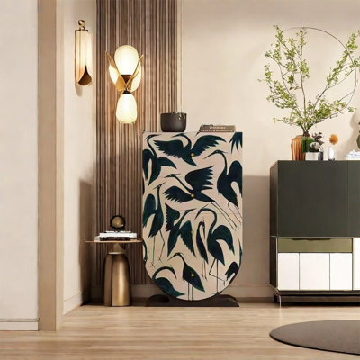 Armoire élégante avec cadre en noyer et pieds robustes
