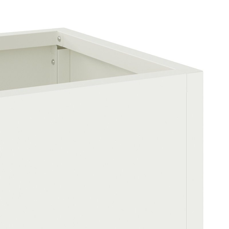 Elevated Planter, 82cm H x 100cm W x 26cm D, White