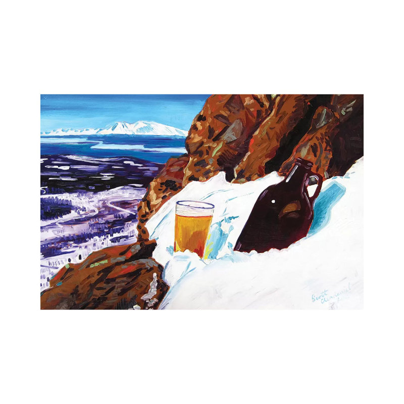 Homebrew On Flat Top by Scott Clendaniel - Wrapped Canvas Print, 20.32 cm H x 30.48 cm W