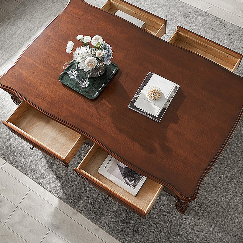 Table à thé rétro et simple sculptée