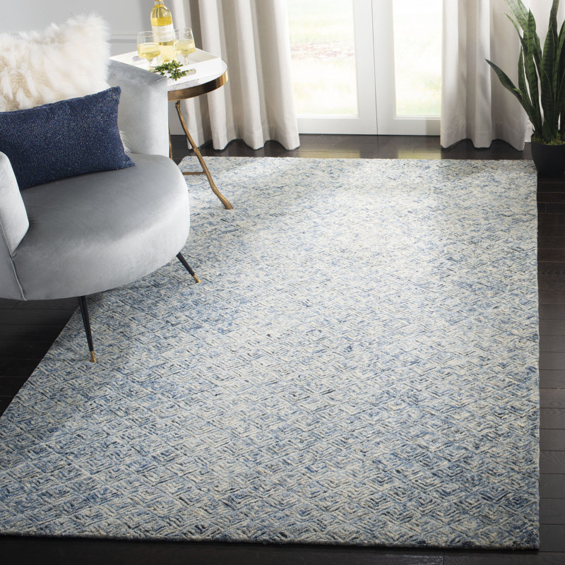 Renaissance Hand Tufted Wool Abstract Rug, Rectangle 8' x 10'