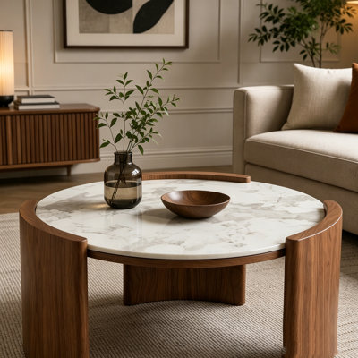 31.5-Inch Modern Round Coffee
