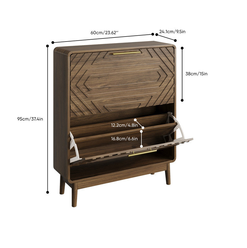 16 Pair Flip Down Shoe Storage