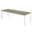Bureau d'ordinateur gris-bois rectangulaire avec structure en métal blanc pour les espaces de travail lumineux-1427604931
