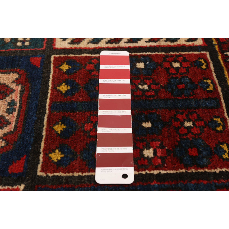 Tapis rouge rétro Kayseri 4 pi 11 po x 6 pi 4 po