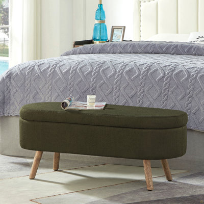 Banc de rangement avec repose-pieds ovale Luxury