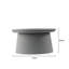 Itzhak Round Grey Modern Coffee Side Table-1293812581