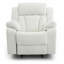Élégant fauteuil inclinable blanc avec accoudoirs rembourrés