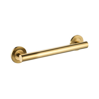 Lava 12" ADA Compliant Brass Grab Bar - Brushed Gold