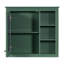 Armoire de rangement murale avec miroir et 3 tablettes ouvertes-129607231