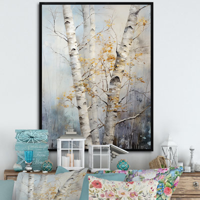 «Silver Blue Tree Birchs Breath» sur toile