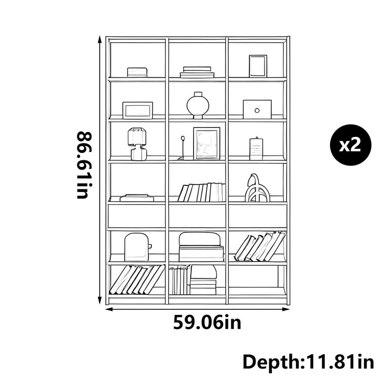 Light luxury large storage bookcase