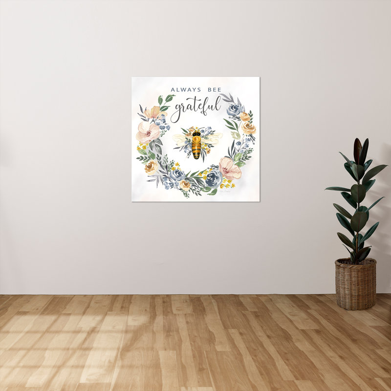 "Always Bee" par Kristen Brockmon, reproduction sur toile, H 18 po x l 18 po x P 1 po