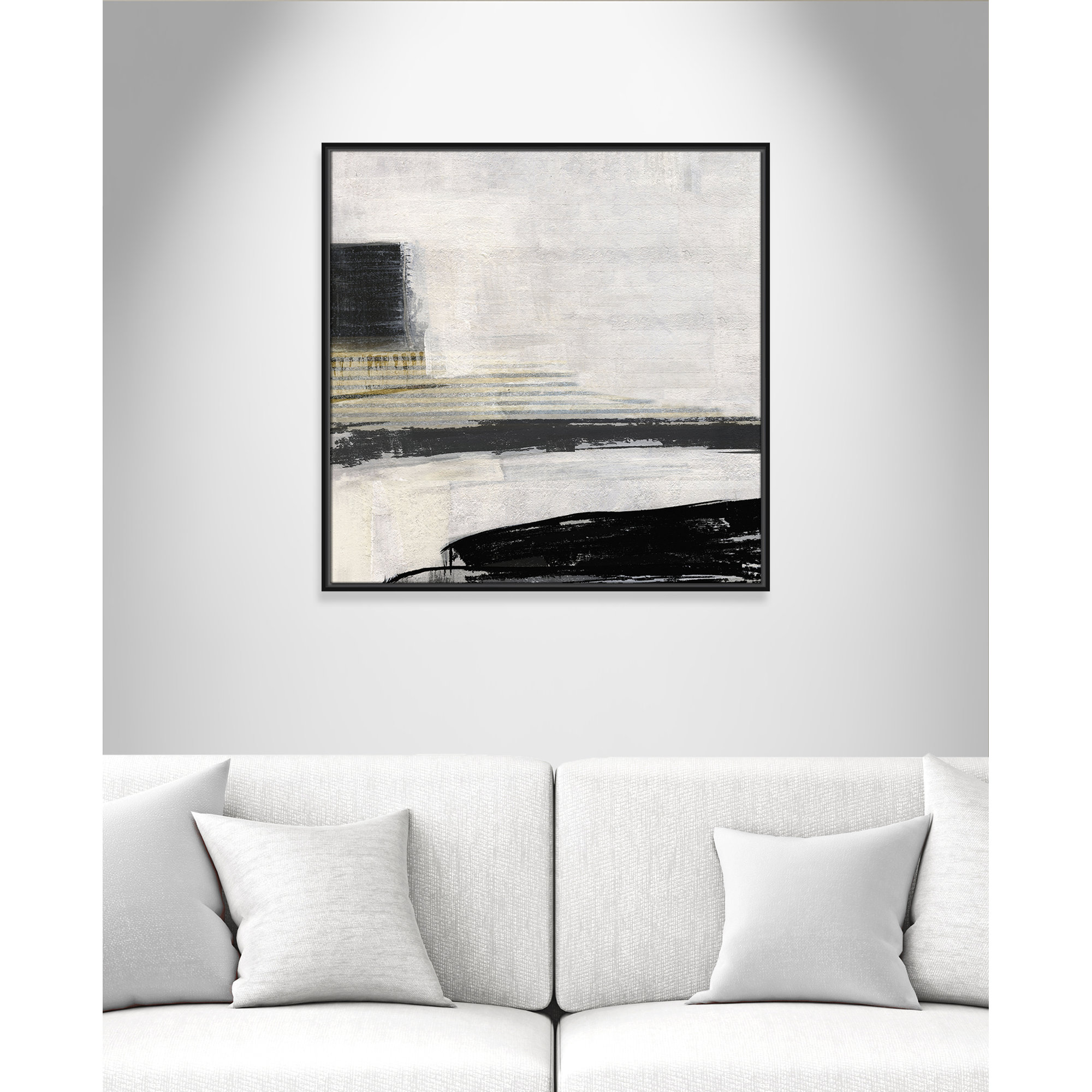 La Bande I Print by Sally Swatland, 31.5" H x 31.5" W, Black
