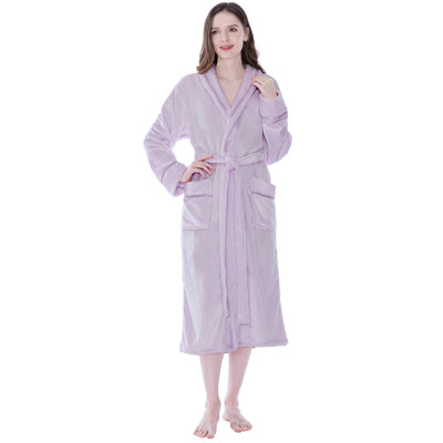 Peignoir mi-mollet en molleton avec poches