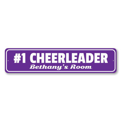 Enseigne en aluminium Cheerleader