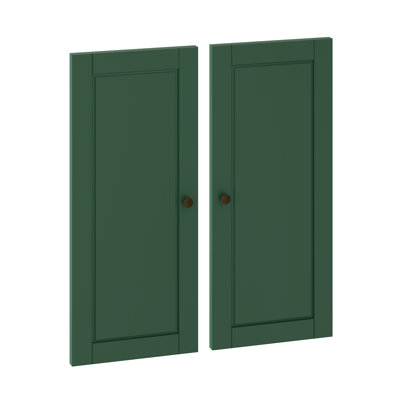Ensemble de porte double à panneau surélevé 100% bois massif Bryannah
