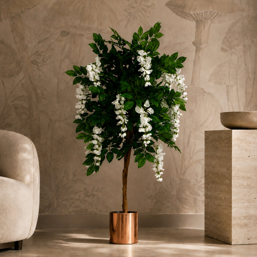 B&Q - Artificial Wisteria Tree 130Cm Luxury Wisteria 130Cm Trunk Copper Metal Planter - Image 5
