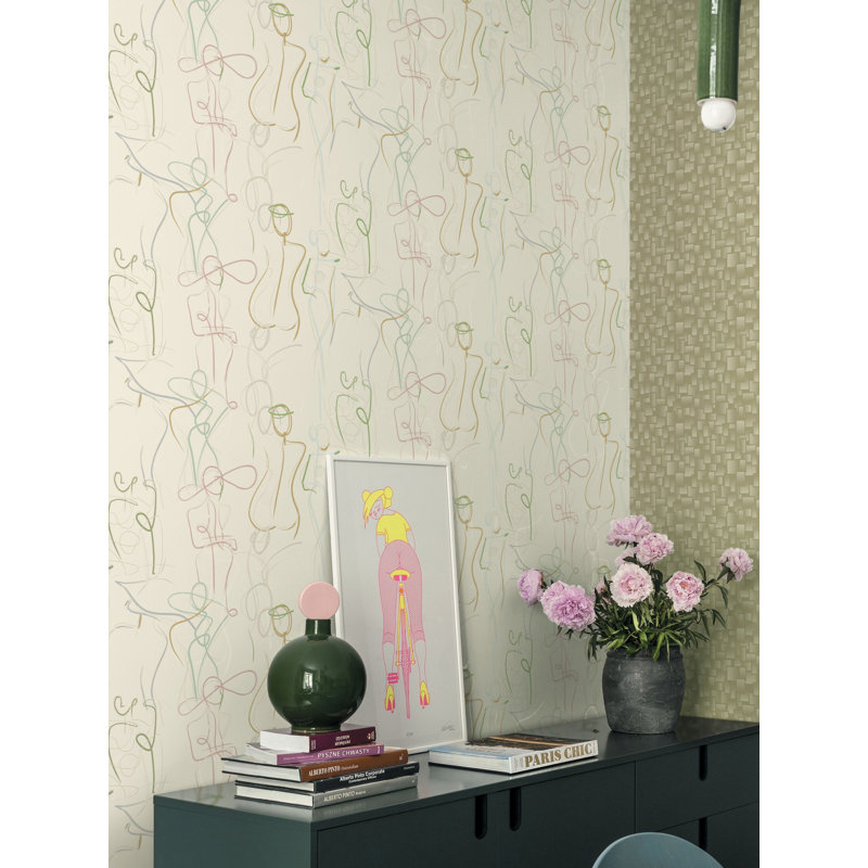 Heleine Abstract Paper/Non-Woven Wallpaper Roll by Jannelli & Volpi, Ice