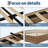 Full Size Bed Frame, Wood Platform Bed, Fluted Bed Frame