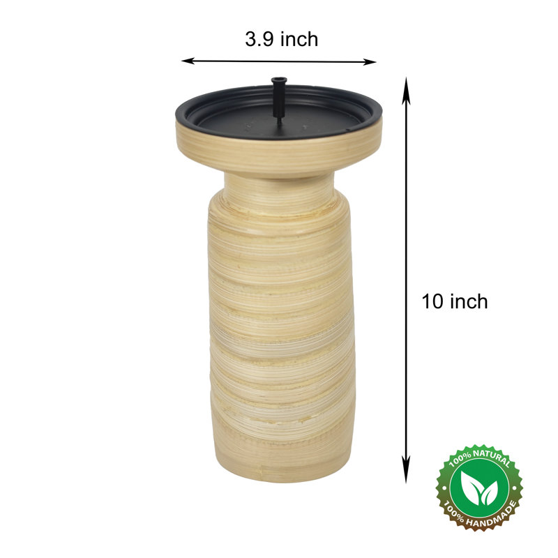 Porte-bougie pour bougies pilier, H 10 po x l 3,9 po x P 3,9 po