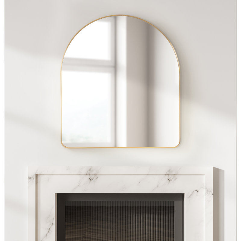 Anacleta Metal Arch Mirror, 36" x 32", Gold