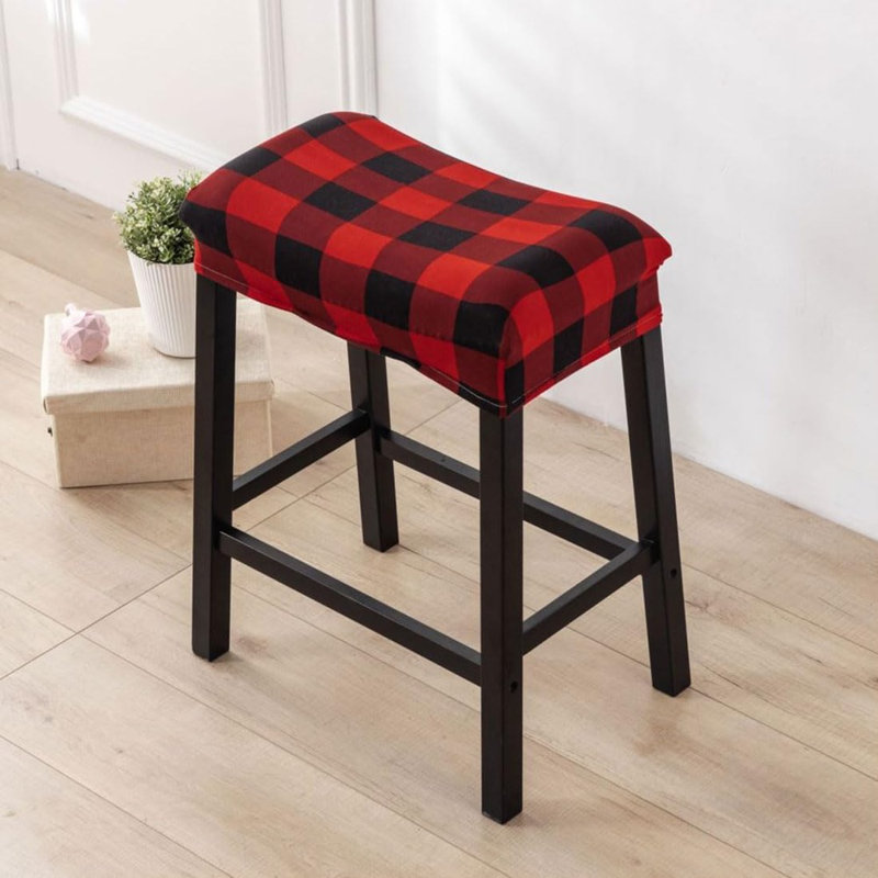 Bar Stool Cover Rectangle Set Of 4 Printed Stretch Counter Height Bar Stools Slipcovers Saddle Stool Slipcover Bench Seat Protector Backless Bar Stools Covers For Kitchen Counter