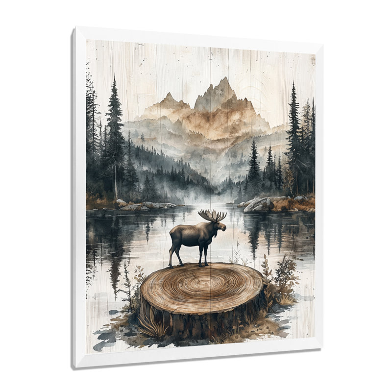 Genter - animaux, impressions sur toile, H 44 po x l 34 po, Picture Frame Print, Blanc