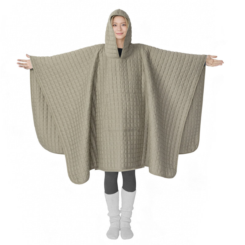Couverture à capuche Snuggler, Beige