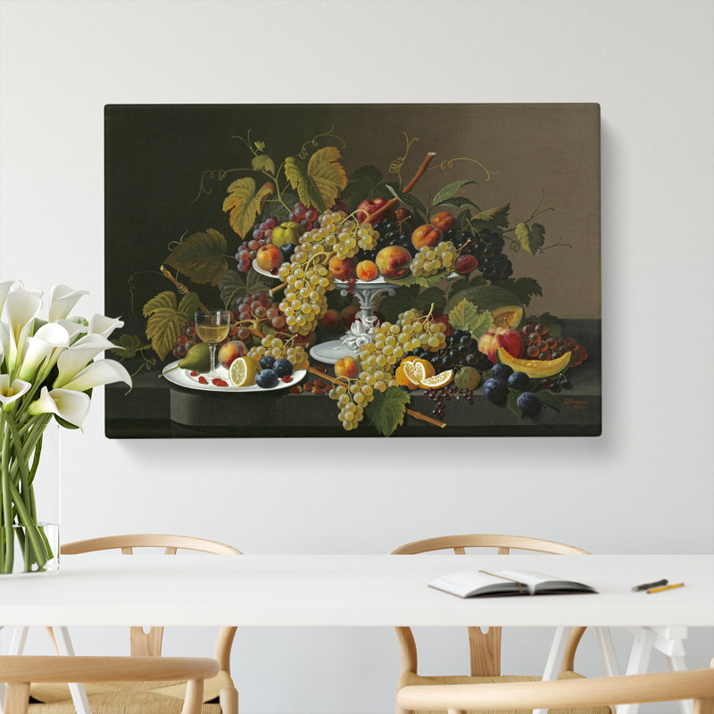 Still Life with Flowers and Fruit Vol.3 by Severin Roesen - Wrapped Canvas, 50cm H x 76cm W x 3cm D