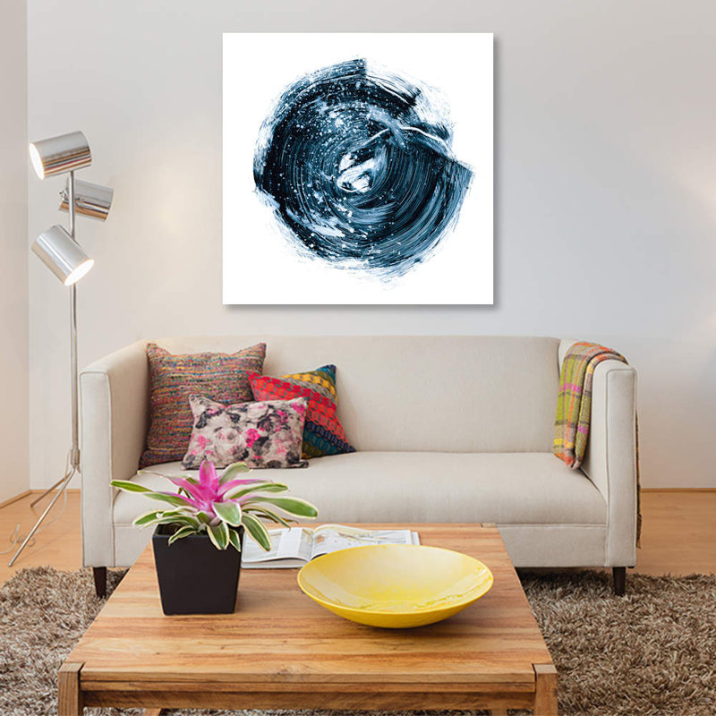 « indigo nebula iv », reproduction d’impression sur toile, H 12 po x l 12 po x P 0,75 po, Toile tendue, Pas de tapis