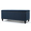 Banc de rangement avec garniture cloutée