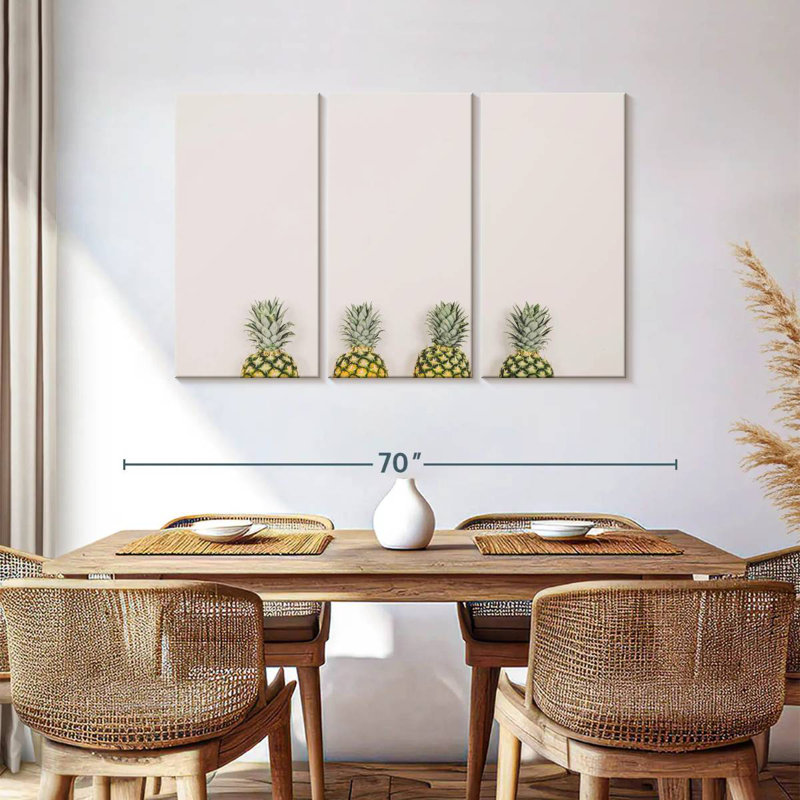 Yarlin Pastel Pineapples, 36" H x 57" W