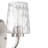 Saratoga 12" H 1-Light Steel Armed Vanity Sconce with Glass Shade-1842445839