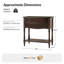 Table d'appoint Lassiter de style transitionnel, 76 cm (30 po), en bois massif, avec pattes en fuseau et station de recharge.-1494804354