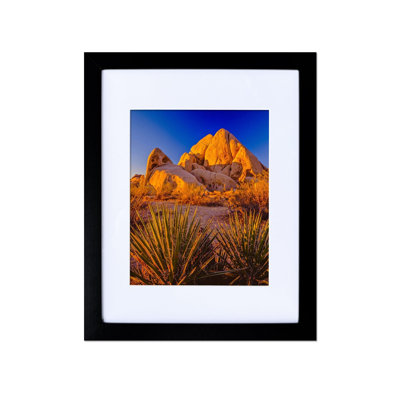 Cadre photo 11 pi x 14 po en MDF noir avec verre PS - fixation murale et plateau de table