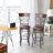 Guin Swivel Upholstered Faux Leather Counter Stool