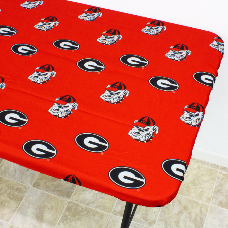Georgia Bulldogs Red Cotton Fitted Table Cover