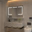 Lighted Medicine Cabinet 48 X 32 Inch, Recessed Or Surface , Clock, Room Temp Display,Defog,Night Light,Stepless Dimming,3000K-6400K, Outlets & Usbs,Double Sided Mirror.Silver External Storage Shelf.