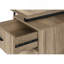 Bureau d'ordinateur, bureau personnel, ordinateur portable, installation à gauche, à droite, tiroirs de rangement, L 48 po, travail, stratifié brun, métal noir, contemporain, moderne-1503824707